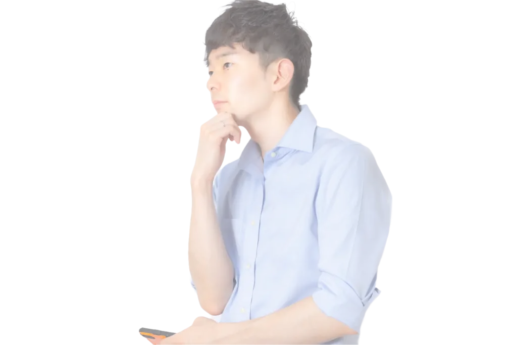 悩む若者の写真