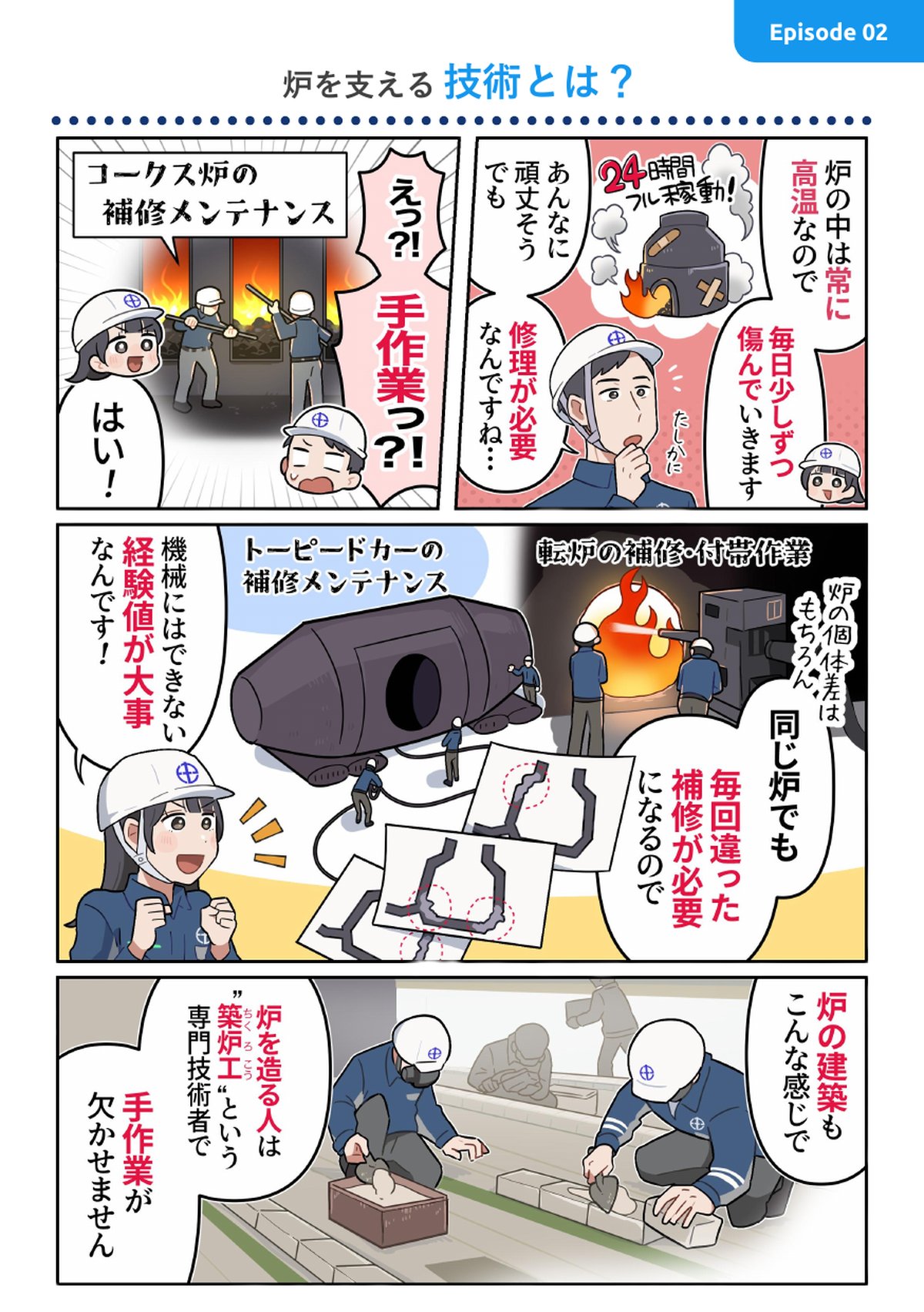 大和工業 採用漫画 Episode 02：炉を支える技術とは？