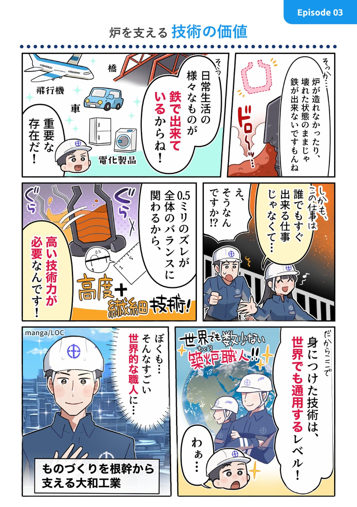 大和工業 採用漫画 Episode 03：炉を支える技術の価値